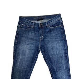 Levi's 632 Hi-Rise Skinny Jeans Women Size 29x32 Blue Distressed Dark Wash